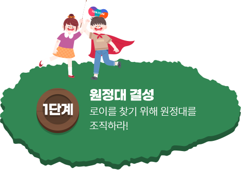 1단계 원정대 결성 로이를 찾기 위해 원정대를 조직하라!